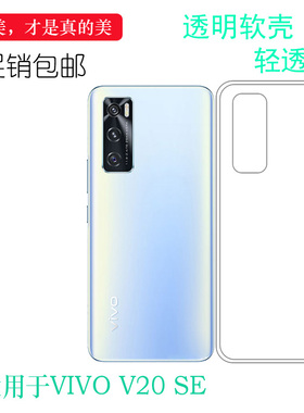 适用VIVO V20 SE轻透硅胶壳手机套V2020保护套软性壳V2022透明壳大孔减震超薄软盾后置胶质软边外壳防摔圆弧