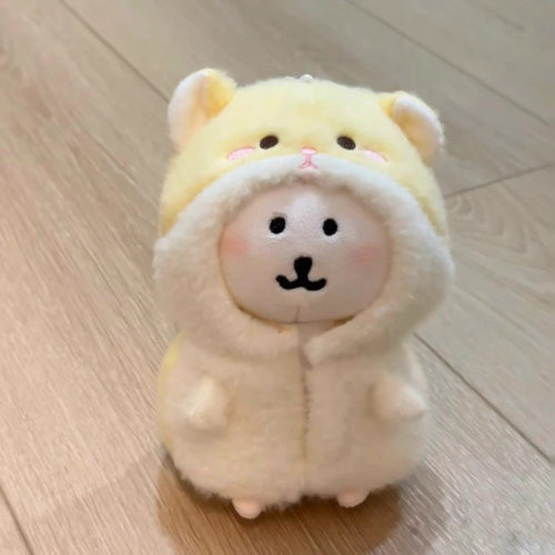 10cm娃衣自嘲熊水豚噜噜棉花娃娃毛绒可爱仓鼠头套娃衣男女玩偶