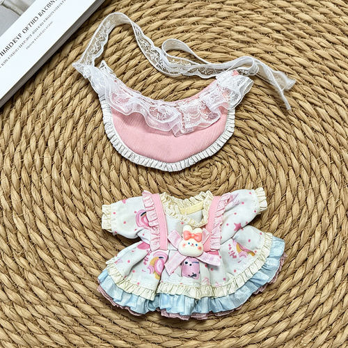 10cm娃衣棉花娃娃正常体男娃女娃通用公主裙玩偶衣服套装可爱换装