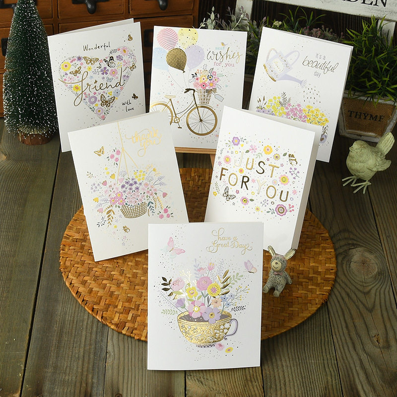 高档商务创意贺卡凹凸感浮雕烫金教师节礼物感恩生日祝福寄语卡片