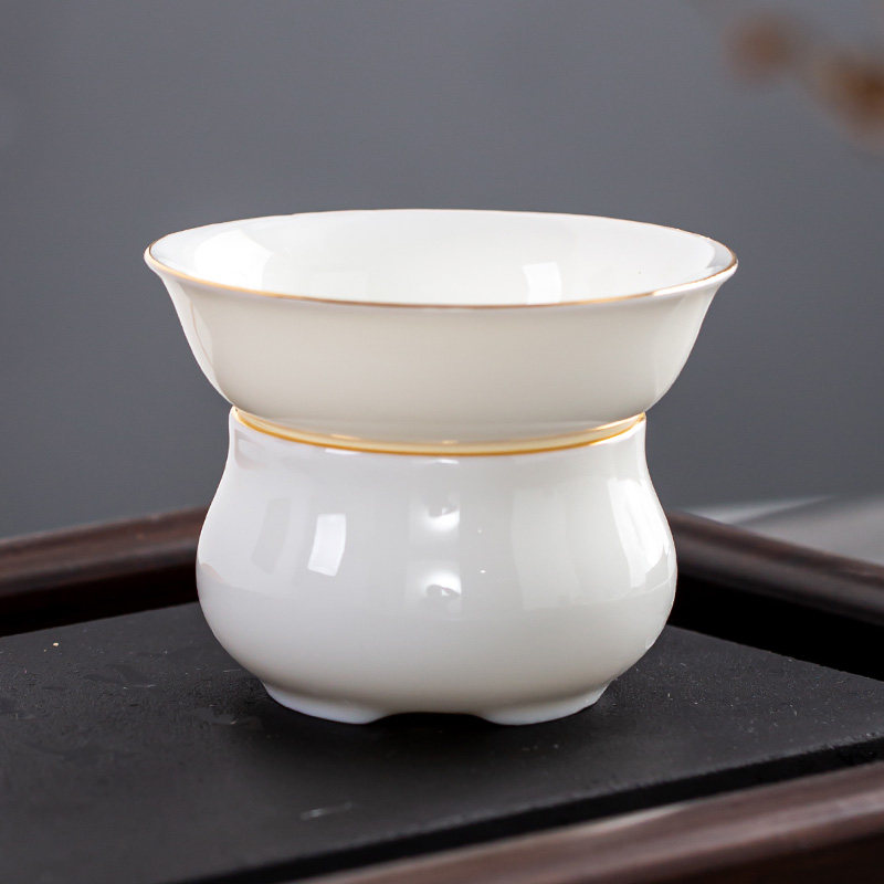 茶漏网陶白瓷茶漏茶具配件隔茶茶滤泡茶茶叶过滤网器茶滤器茶漏器