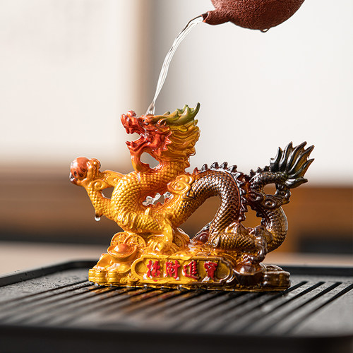 恬静生活茶宠摆件变色金龙戏珠