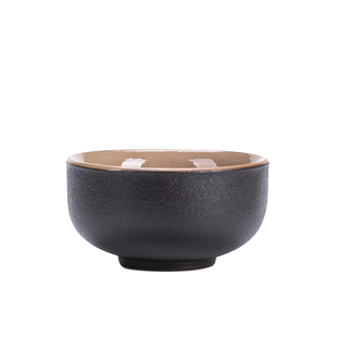 功夫茶具小茶杯陶瓷茶盏茶碗家用单个品茗杯哥窑黑陶主人杯定制