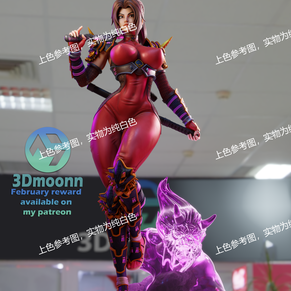 独家gk白模灵魂能力 塔姬双体版3d打印模型白模上色练习高颜值