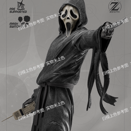 独家gk白模惊声尖叫3d打印模型白模上色练习雕像高颜值