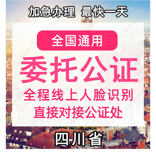 四川省公证处委托书声明签名字出行同意书证据保全过户异地远程