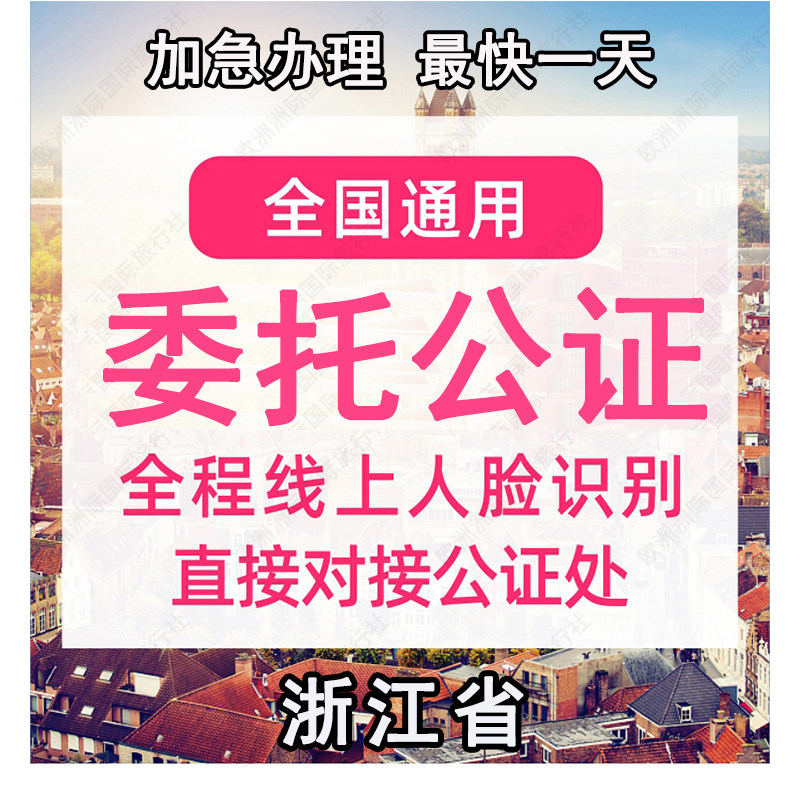 浙江省公证处委托书声明签名字出商务服务