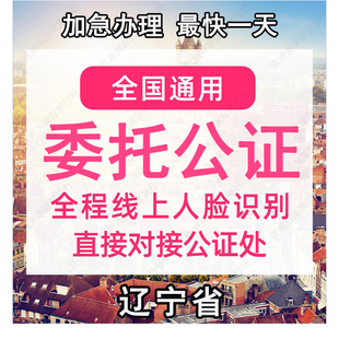 辽宁省公证处委托书声明签名字出行同意书证据保全过户异地远程
