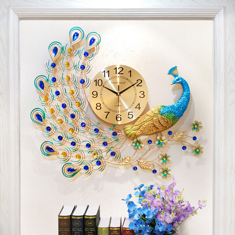 clocks and watches Peacock Wall clock a living room household fashion Simplicity originality European style atmosphere Mute quartz clocks and watches Wall hanging Clockin the Home Daily , Bell , Wall clock  category - from Buy2taobao.com to provide professional Taobao agent buy service