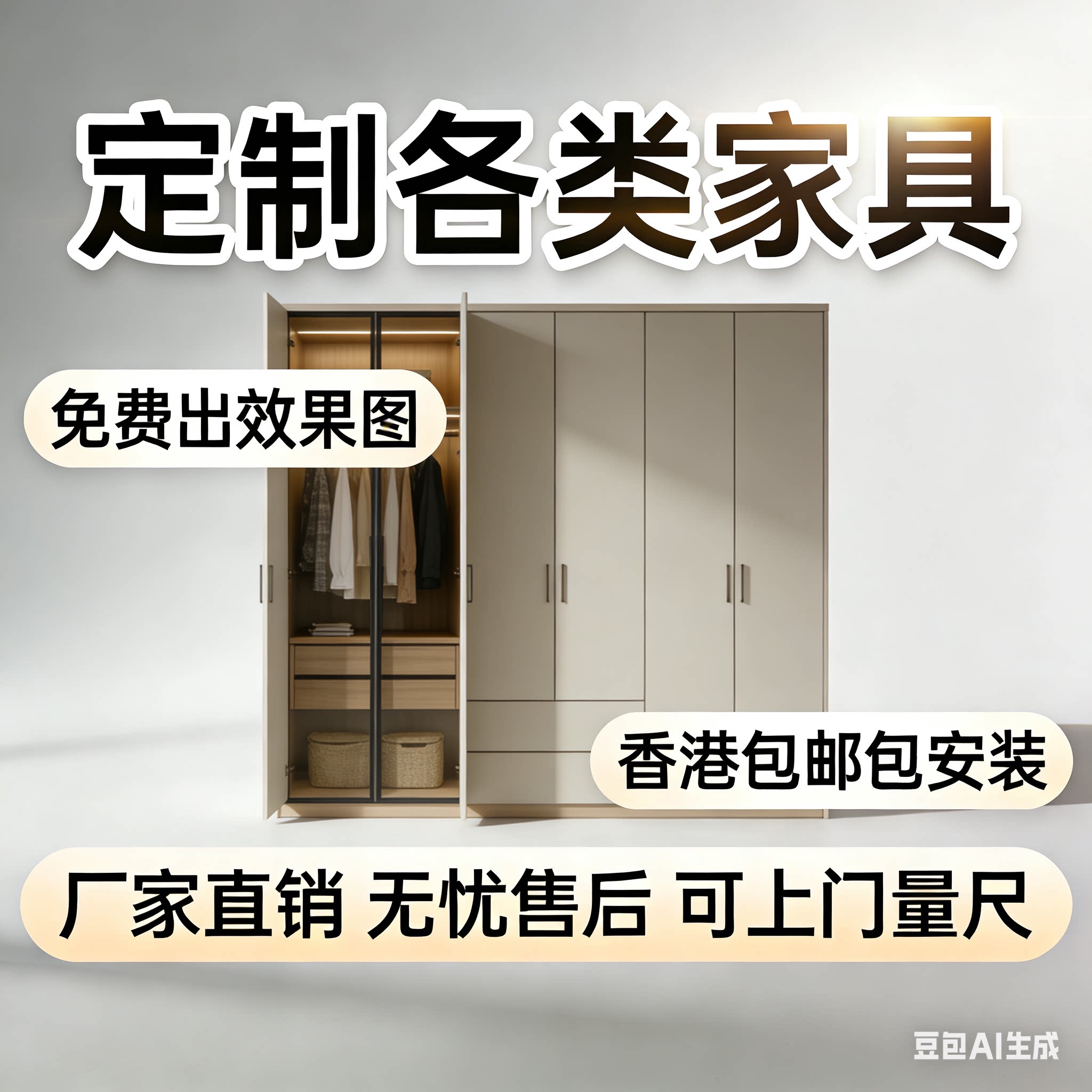 定制衣柜榻榻米储物床鞋柜书柜书独立衣柜