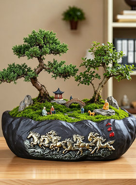 盆景专用花盆小花盆造型假山盆