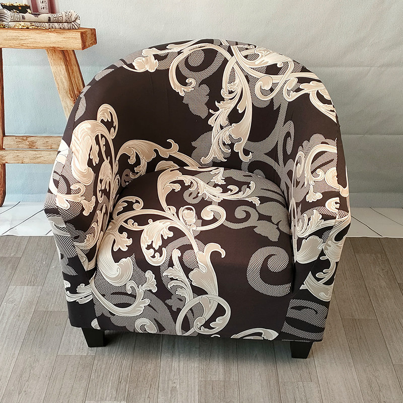 全包弹力圆形单人沙发套简约现代沙发套咖啡厅酒店印花半圆沙发巾,居家布艺,沙发套,淘宝优惠券,粉丝福利购,淘宝优惠卷