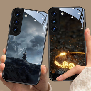 黑神话悟空适用三星s23ultra手机壳s24周边note20ultra玻璃s22直面天命西游记s21齐天大圣10猴子8套s9+黑悟空