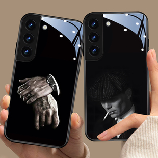 浴血黑帮适用于三星s25ultra手机壳美剧s24新款note20ultra玻璃s23谢尔比a54小众s22创意10周边s21男8个性s9+