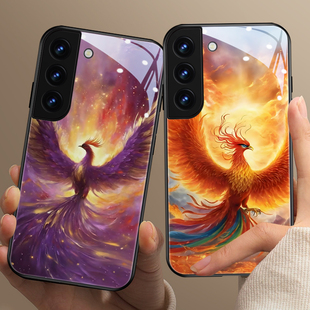 九紫离火运适用三星s24ultra手机壳国风s23玻璃note20ultra好运招财s22朱雀a54凤凰s21转运s10玄学8个性 s9男