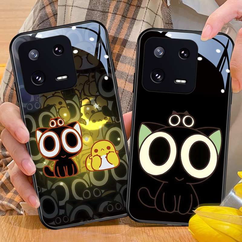 小米罗小黑战记卡通周边玻璃壳