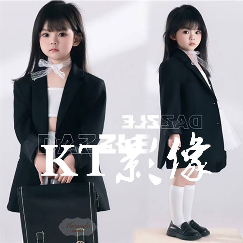 女童小西装主题走秀比赛写真潮服
