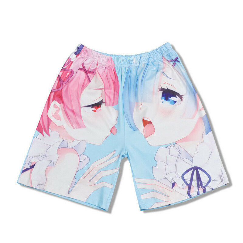 2021新款跨境印花3D动漫 从零开始的异 生活休闲短裤cosplay