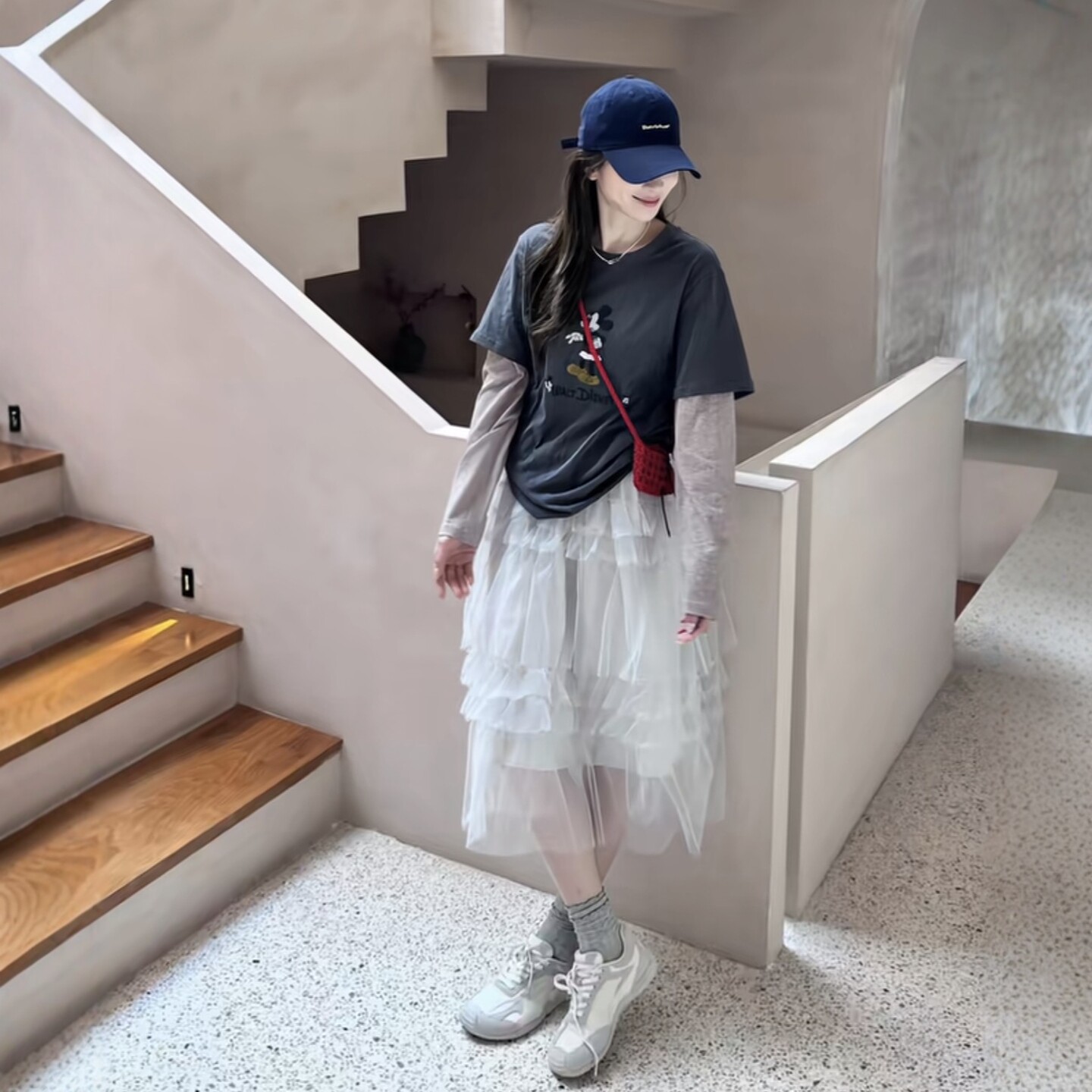 爆款时尚超好看网纱蛋糕半身裙女2026春夏新款高腰显瘦A字中长裙