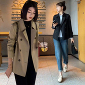 新款 正品 外套女2025秋装 高级感短款 宽松显瘦超好看休闲风衣 时尚