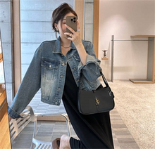 网红短款牛仔外套女2025秋装新款高级感宽松显瘦薄款休闲夹克上衣