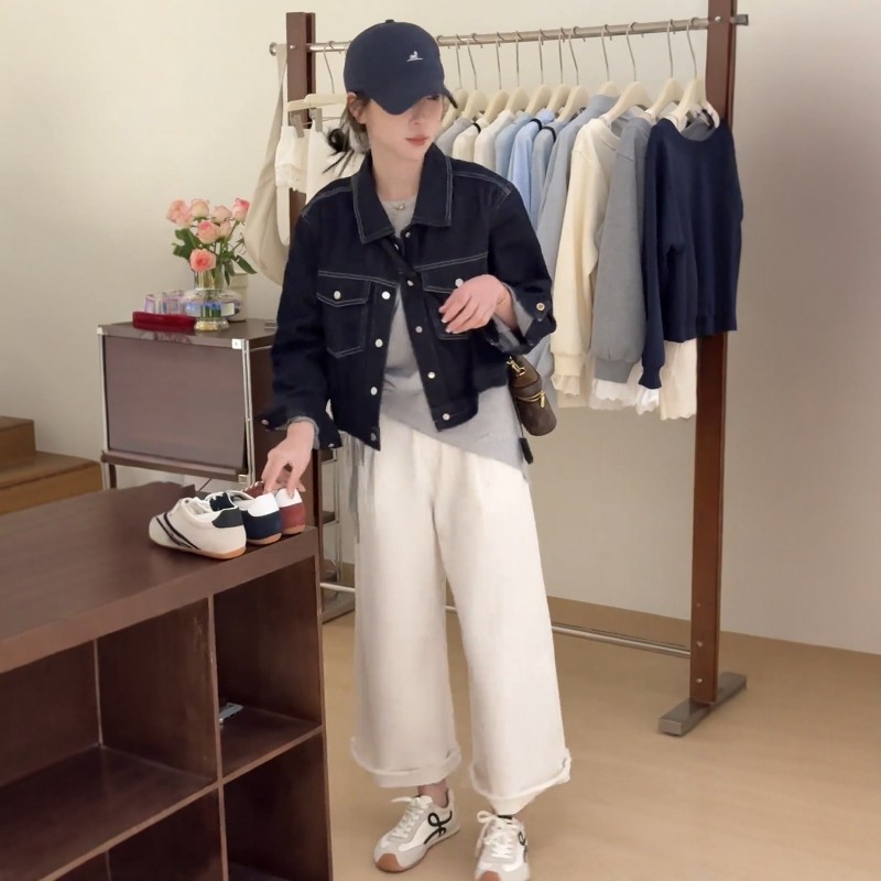 不褪色高级感休闲短款牛仔外套女装秋季2025新款时尚洋气爆款上衣,女装/女士精品,短外套,淘宝优惠券,粉丝福利购,淘宝优惠卷