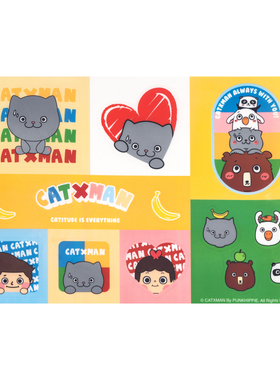 CATXMAN 周柏豪 LOVE MAGIC STICKERS 卡通彩色贴纸