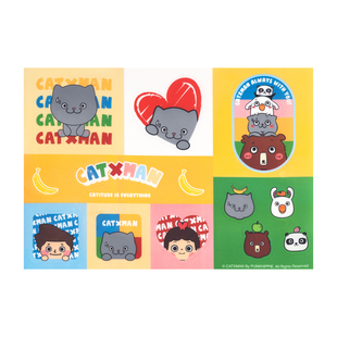 CATXMAN 周柏豪 LOVE MAGIC STICKERS 卡通彩色贴纸