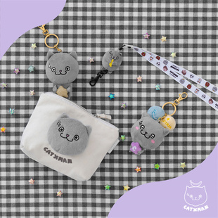 CATXMAN 毛茸CATXMAN头像图案化妆包收纳袋 周柏豪