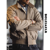 美式 型男穿搭 复古哈灵顿G9立领夹克男休闲外套潮 春季 BOLEIAELR