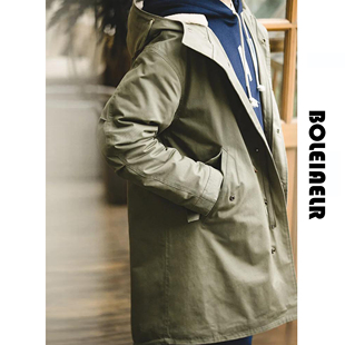 风衣男外套连帽派克大衣棉服 复古M51鱼尾中长款 2025冬季 保暖美式