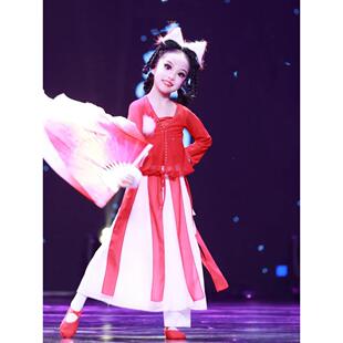 俏红狐儿童演出服装动物表演狐狸舞蹈服俏灵狐献瑞头饰古典舞群舞