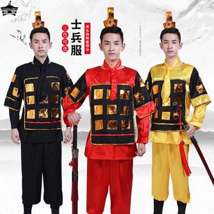 古代士兵服装男士成人将军盔甲儿童演出服戏曲满江红朗诵表演服装