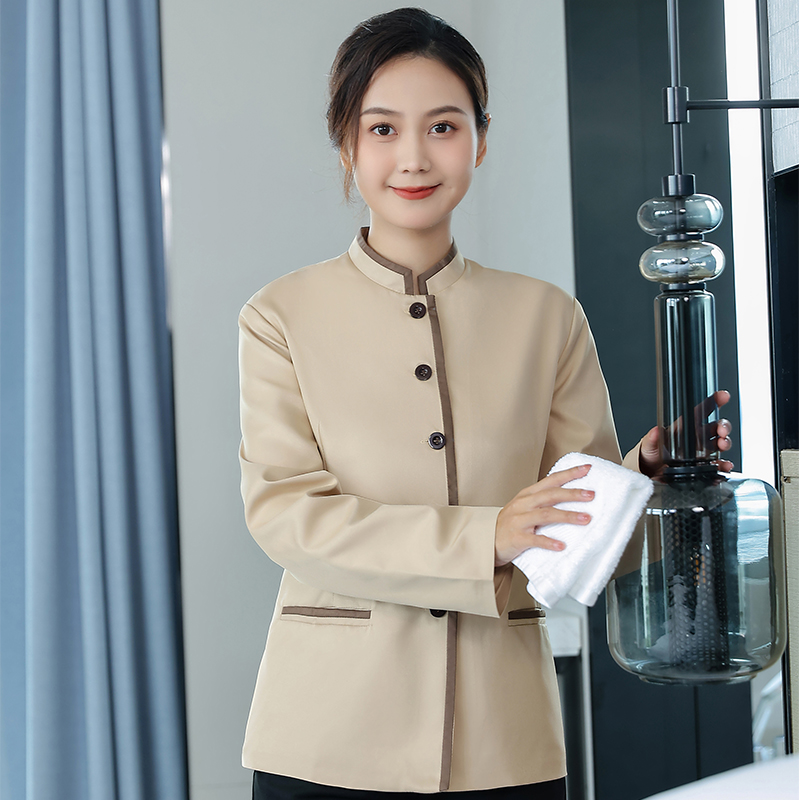酒店保洁员工作服长袖女秋冬装物业商场家政客房清洁阿姨制服套装