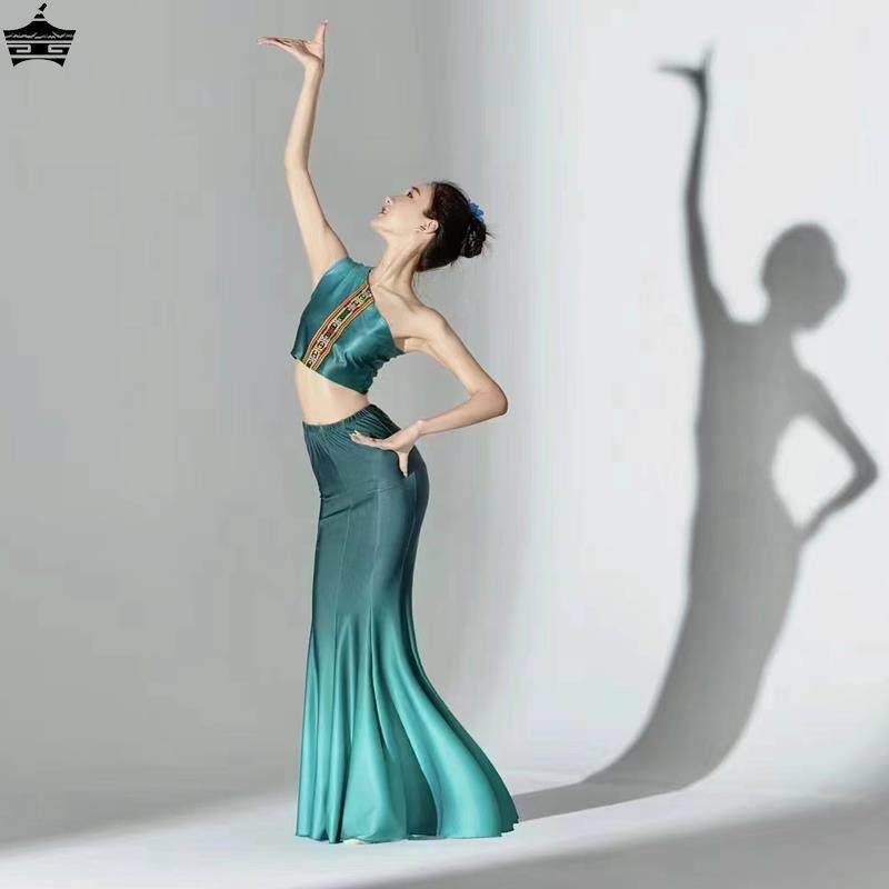 傣族舞蹈演出服装练功裙表演服女傣族孔雀舞艺考服装鱼尾半身舞裙,女装/女士精品,民族服装/舞台装,淘宝优惠券,粉丝福利购,淘宝优惠卷