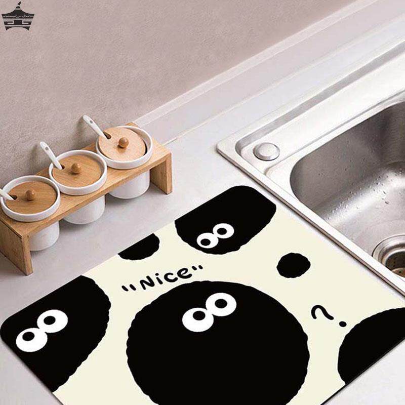 厨房卡通风沥水垫餐桌防滑垫子台面软硅藻泥吸水垫家用餐具干燥垫