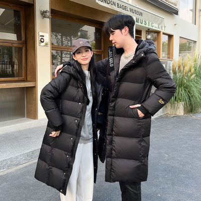 高端黑金羽绒服长款连帽情侣男女短款2025秋冬新款加厚保暖外套潮