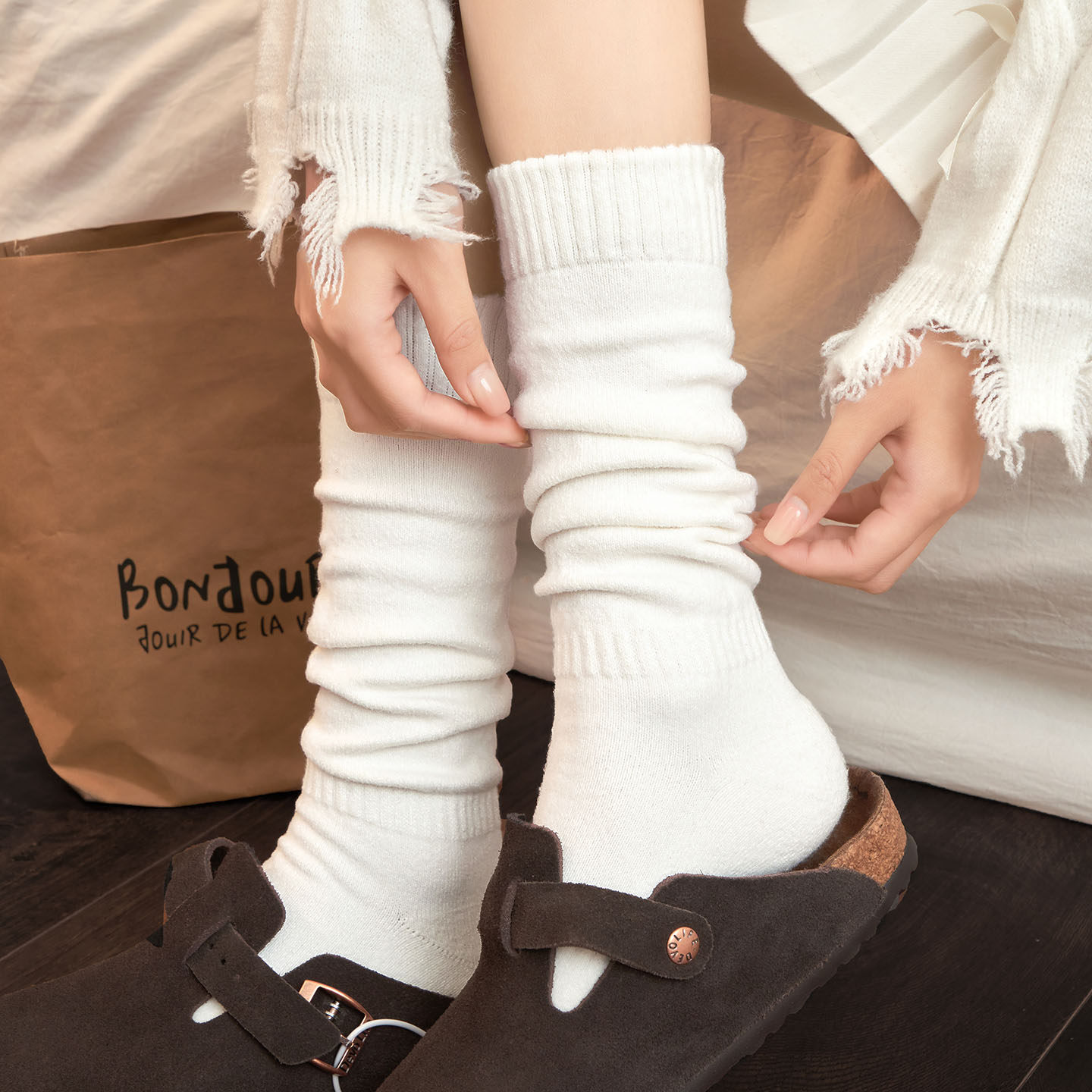 小腿袜女秋冬新款爆款堆堆袜套搭勃肯鞋长袜加绒加厚保暖长筒袜子,女士内衣/男士内衣/家居服,长筒袜,淘宝优惠券,粉丝福利购,淘宝优惠卷