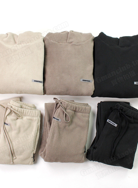 Gman高街FEAR OF GOD FOG ESSENTIALS复线摇粒绒宽松版连帽衫卫裤