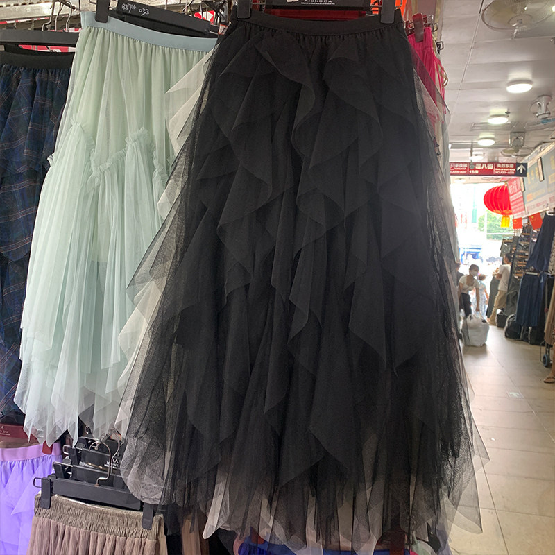 高腰层层蛋糕裙女多层次
