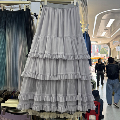 浪漫仙女纱裙蛋糕显瘦蓬蓬长裙