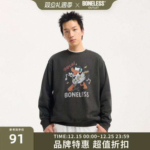 BONELESS摇滚鸭子套头卫衣