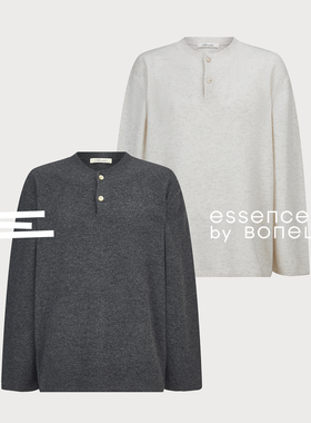 100%澳洲超细美丽诺羊毛亨利领毛衣上衣支线Essence by BONELESS