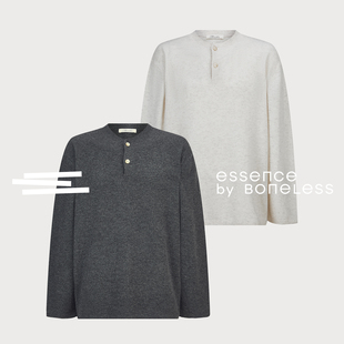 100%澳洲超细美丽诺羊毛亨利领毛衣上衣支线Essence by BONELESS