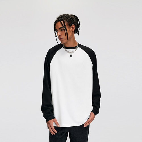 棉宽松基础长袖上衣男女