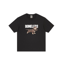 BONELESS長毛臘腸小狗短袖T恤純棉寬松圓領(lǐng)趣味夏季新款體恤男女