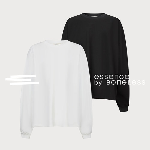 匹马棉宽松休闲长袖T恤凉感cleanfit上衣支线Essence by BONELESS