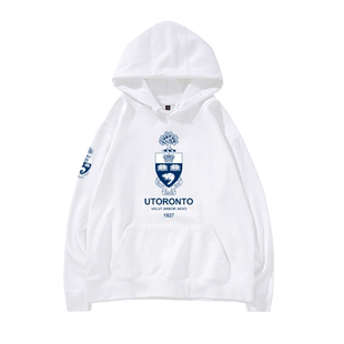 多伦多大学UT名学校学生毕业纪念衫男女加绒连帽卫衣宽松春秋情侣