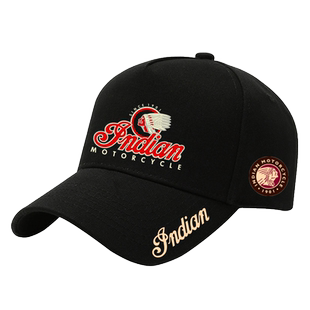 美式印第安人摩托车机车潮牌朋克户外骑行遮阳棒球帽嘻哈鸭舌帽子