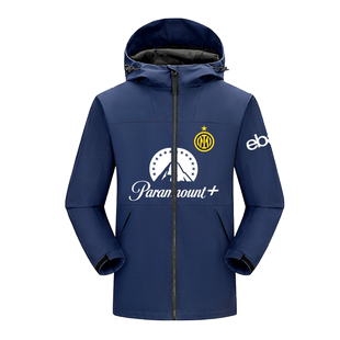 定制国际米兰23-24赛季球服意甲卢卡库马丁内斯冲锋衣加绒外套男